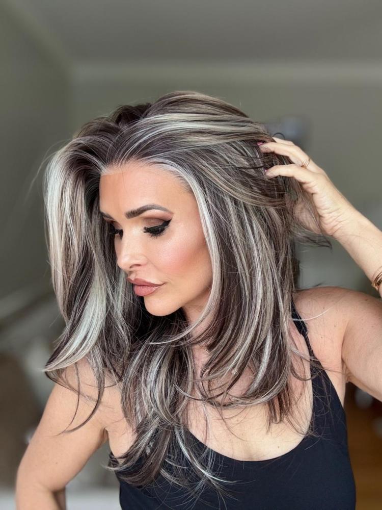 AISOM Jenna Iced Mocha Layered Straight