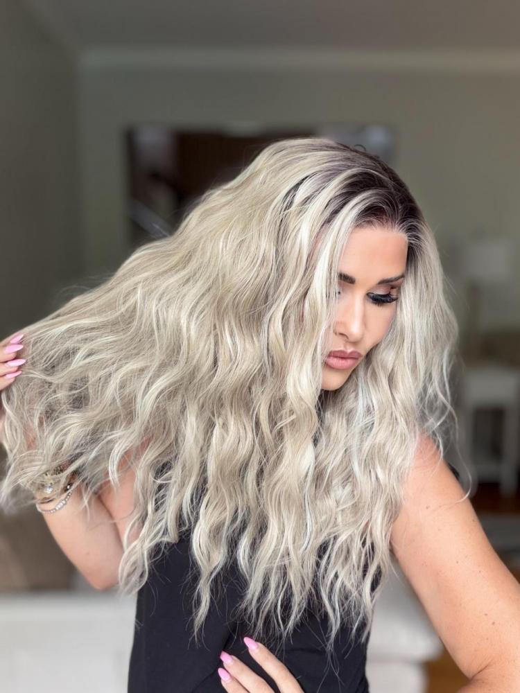 AISOM New Release Marissa Ash Beige Blonde Long Water Wave