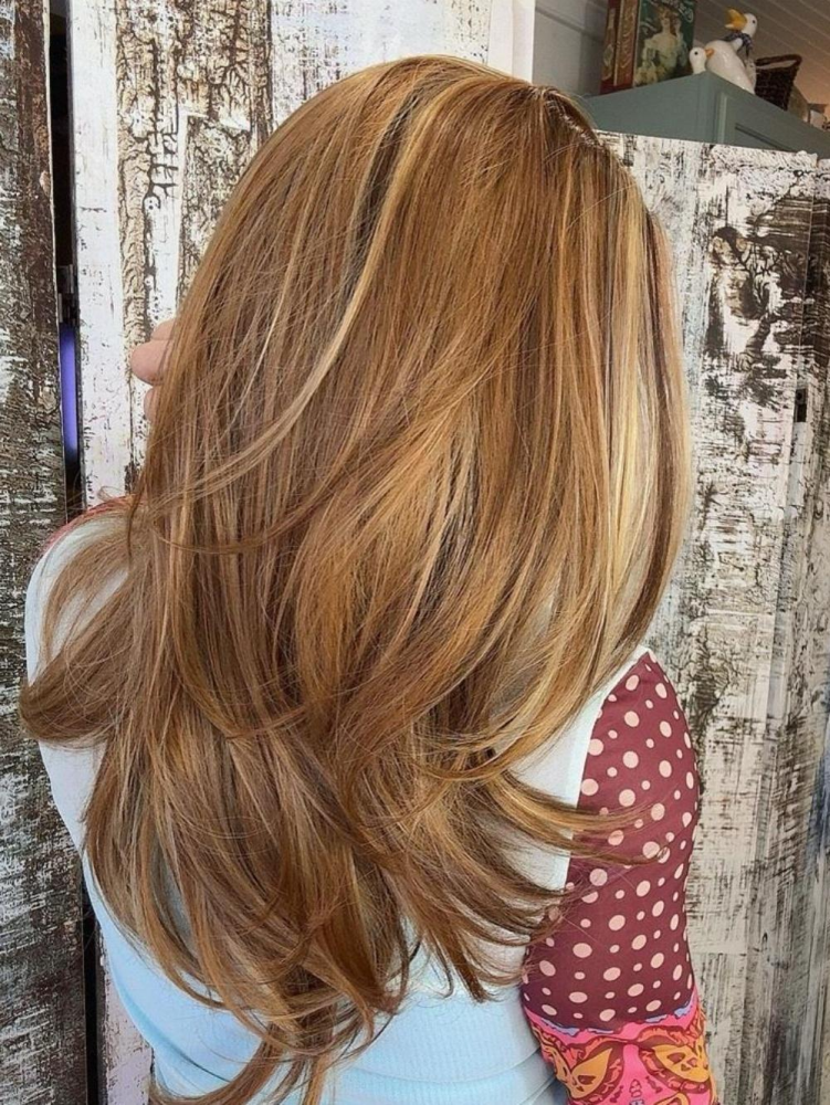 AISOM Jenna Layered Straight Maple Toffee