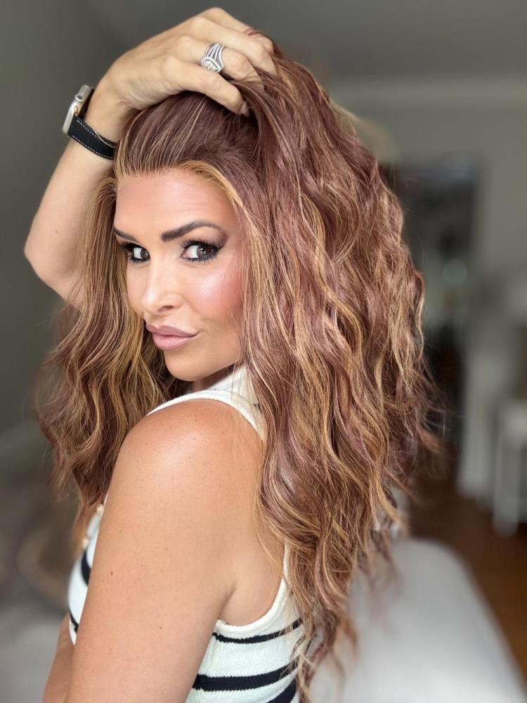 AISOM Marissa Golden Copper Long Water Wave