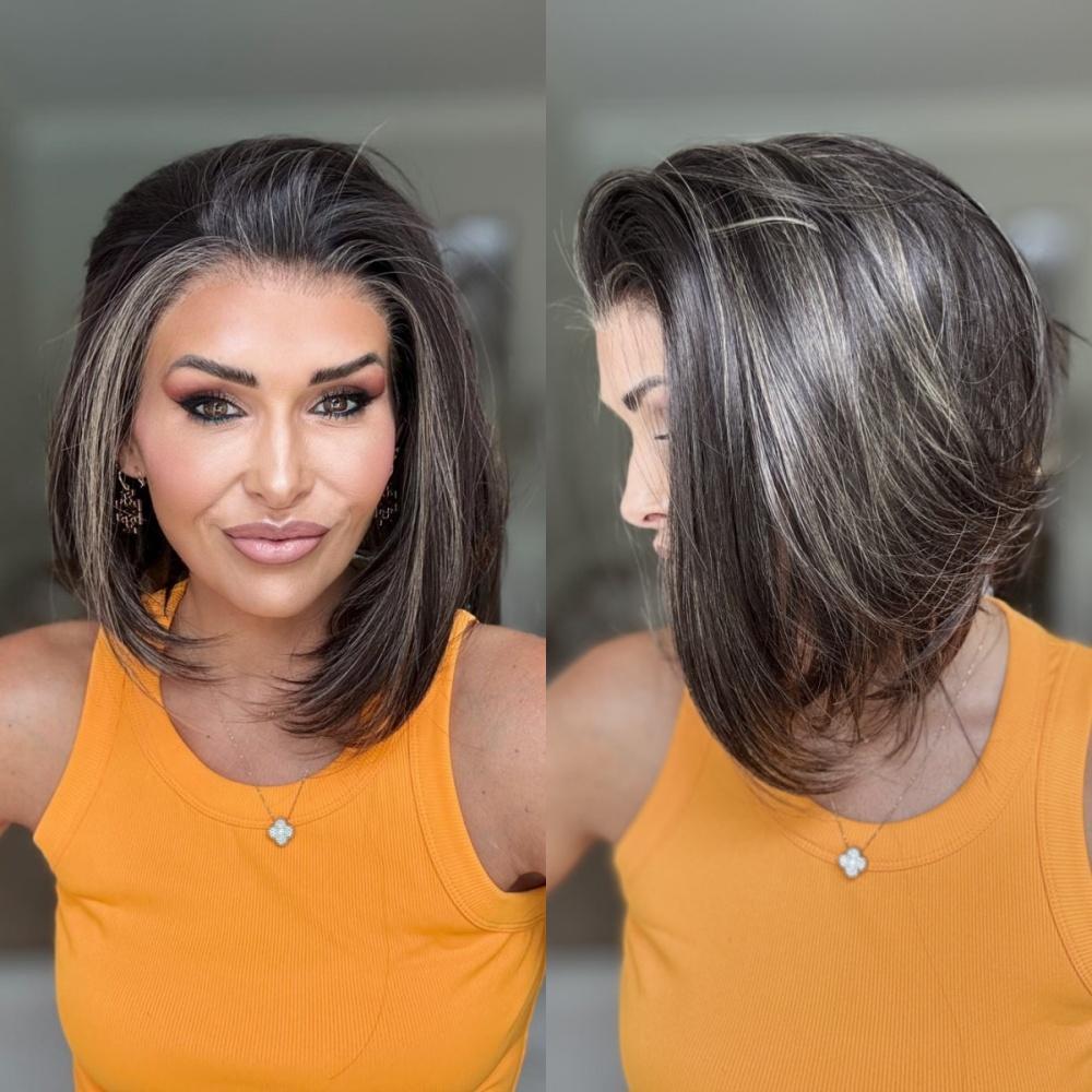 Caris by AISOM Short Bob Cut Free Part Lace Front Wig