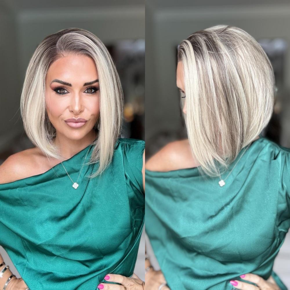 Caris by AISOM Short Bob Cut Free Part Lace Front Wig