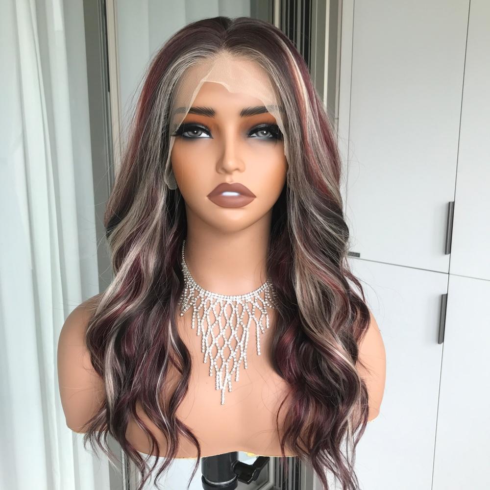 AISOM Shara Berry Truffle Loose Water Wave Free Part Lace Front Wig