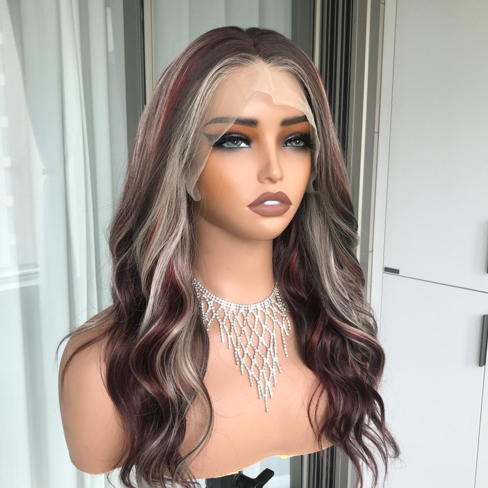 AISOM Shara Berry Truffle Loose Water Wave Free Part Lace Front Wig