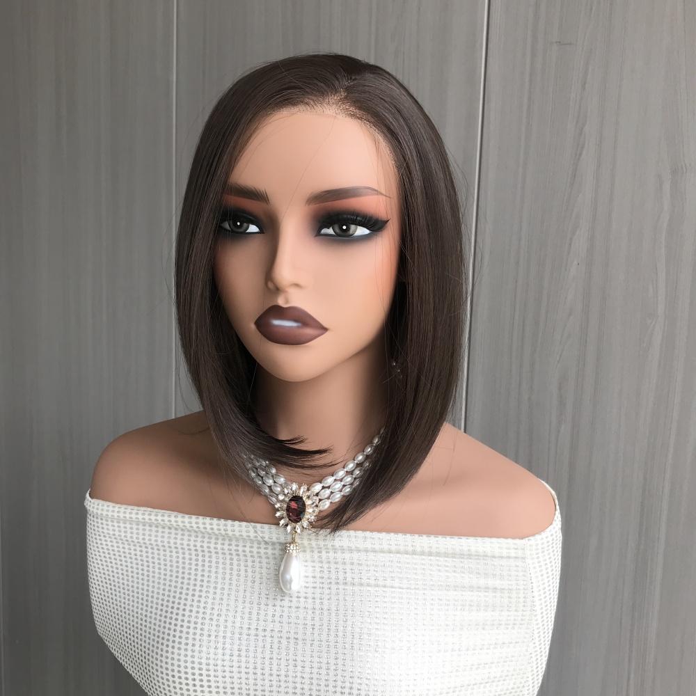 AISOM Caris Smoky Brunette Shot Bob Cut Lace Wig