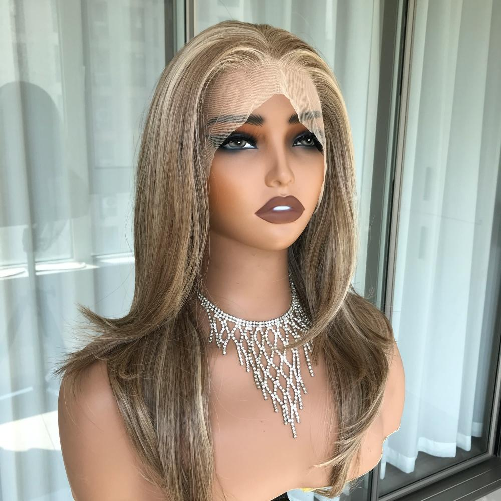 AISOM Jenna Latte Blonde Layered Straight