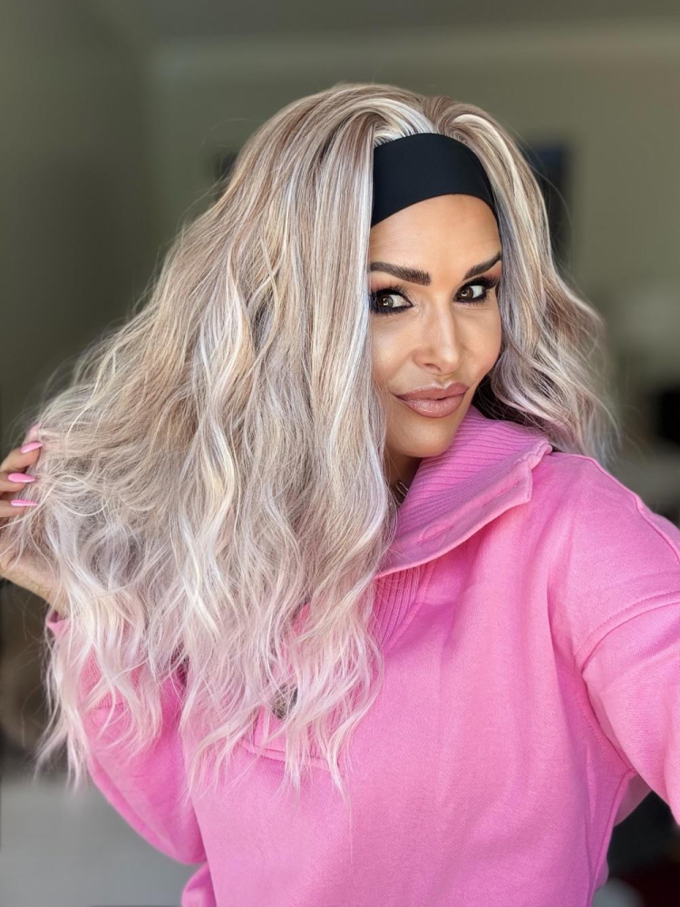 AISOM Maya Blush Apricot Blonde Long Water Wave