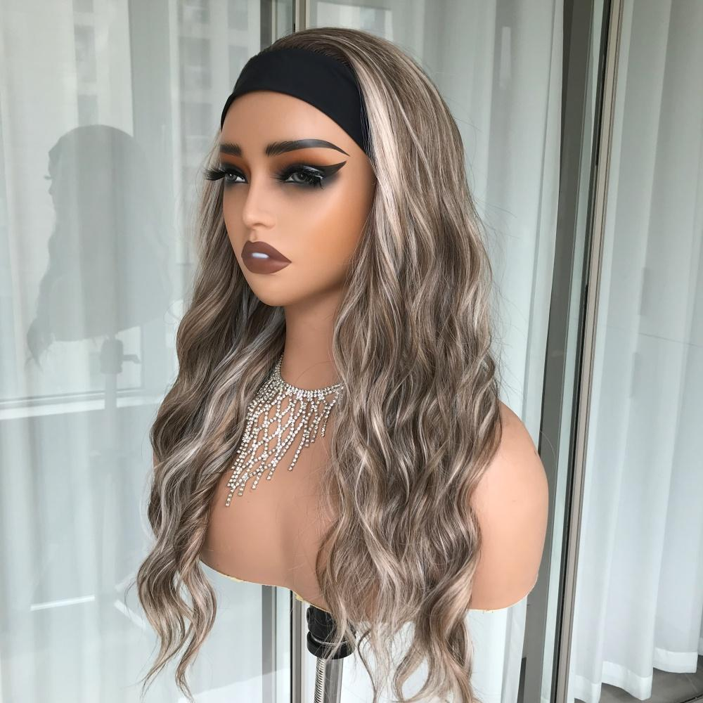 AISOM Maya Chai Cream Long Water Wave Headband Wig