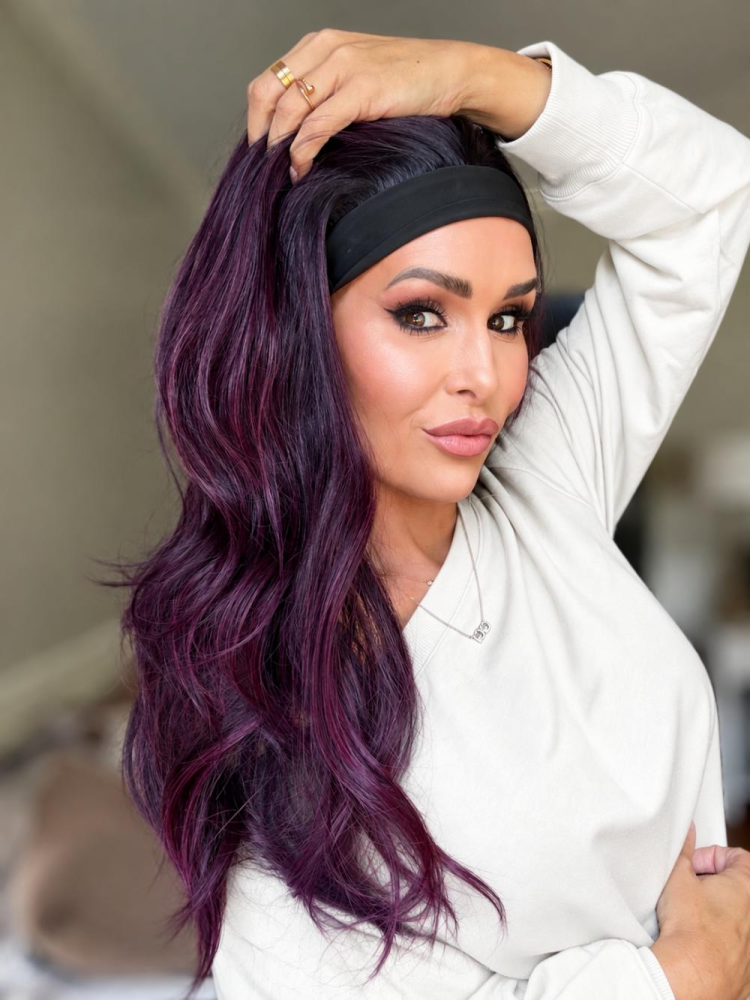 AISOM Cali Plum Kiss Soft Wave Headband Wig Wear Go Beginner Friendly Wig for Women 20 Inches Body Wave Everyday Wig Low Density Natural Looking