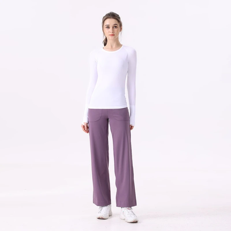 Women's casual loose fitting wide leg comfortable pants yoga