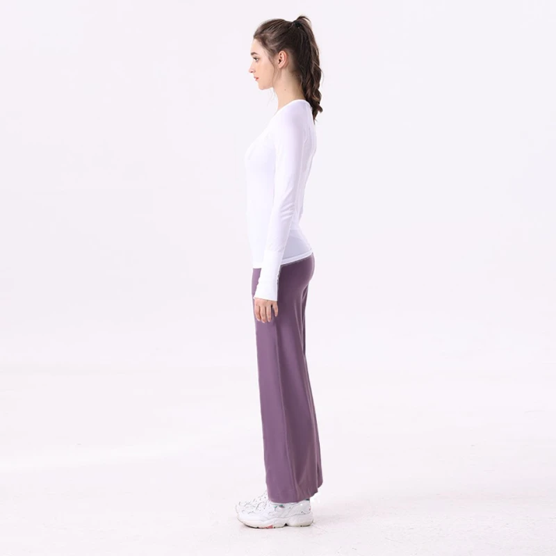 Women's casual loose fitting wide leg comfortable pants yoga