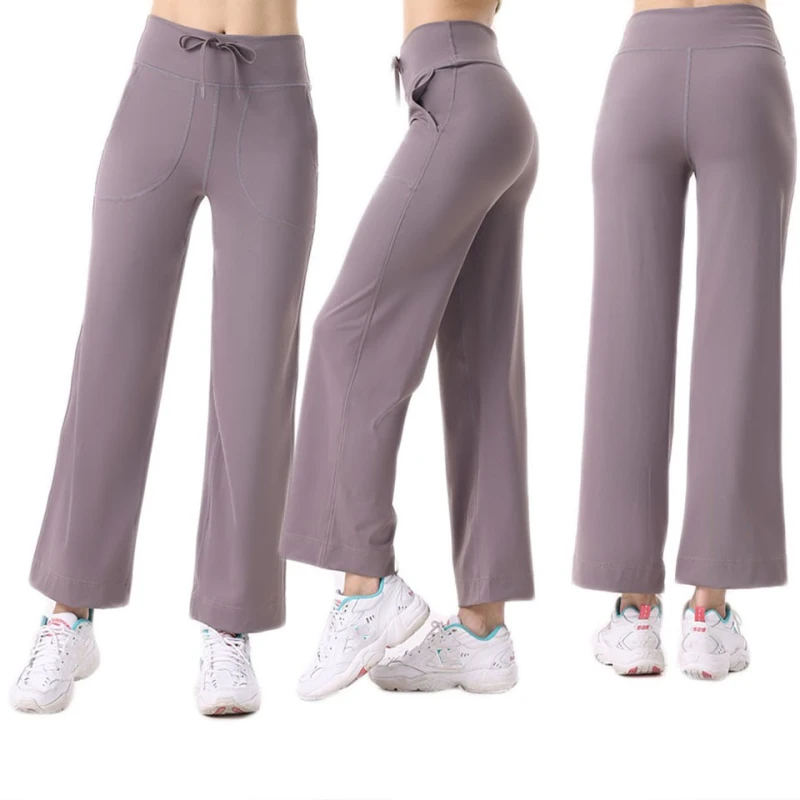 Women's casual loose fitting wide leg comfortable pants yoga