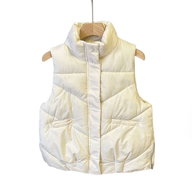 Standing collar women's down vest