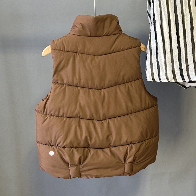 Standing collar women's down vest
