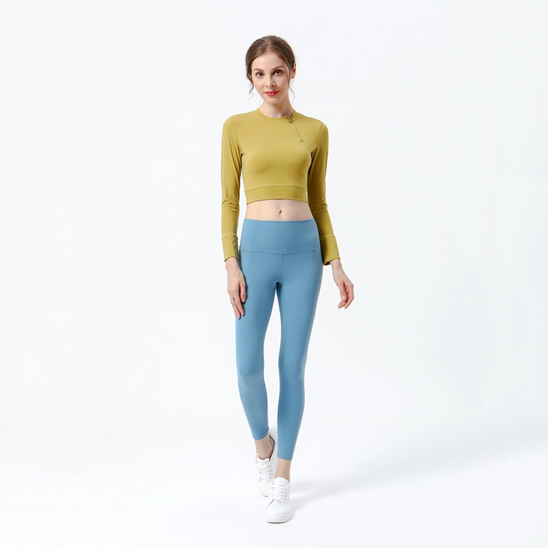 Crop Tops for Women Slim Fit Workout Shirts  Athletic Gym Top