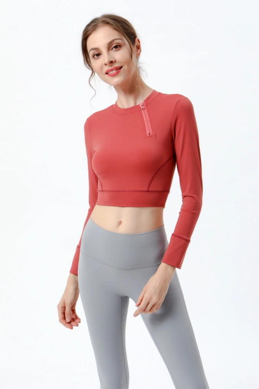 Crop Tops for Women Slim Fit Workout Shirts  Athletic Gym Top
