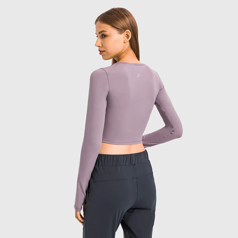 Women's Long Sleeve Crop Workout Tops