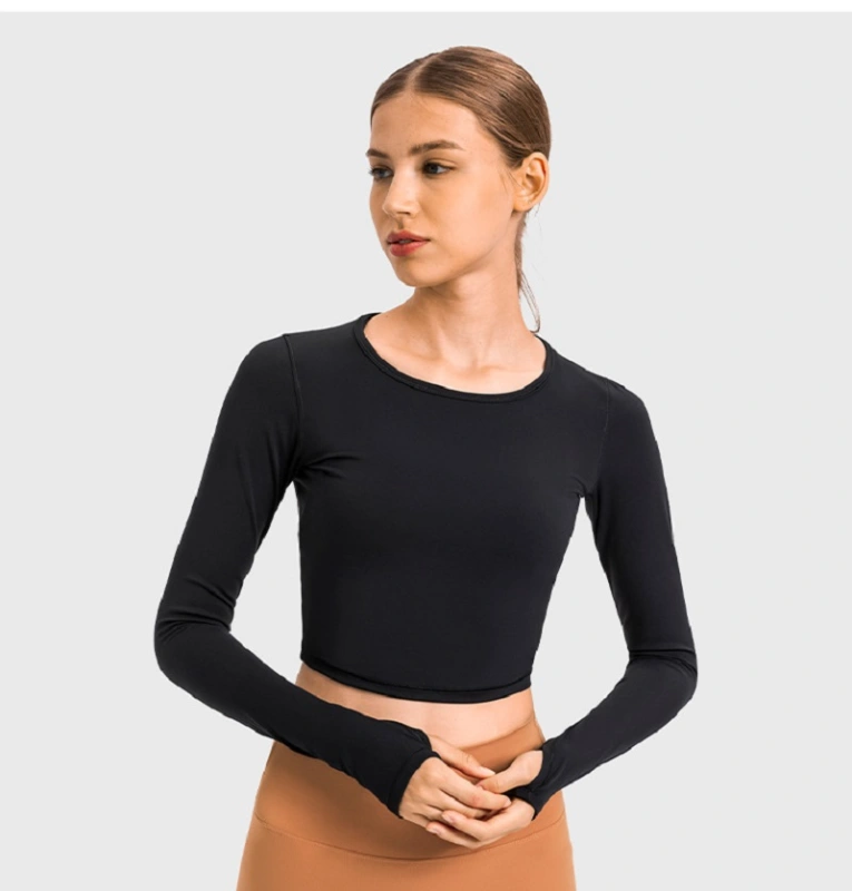Women's Long Sleeve Crop Workout Tops