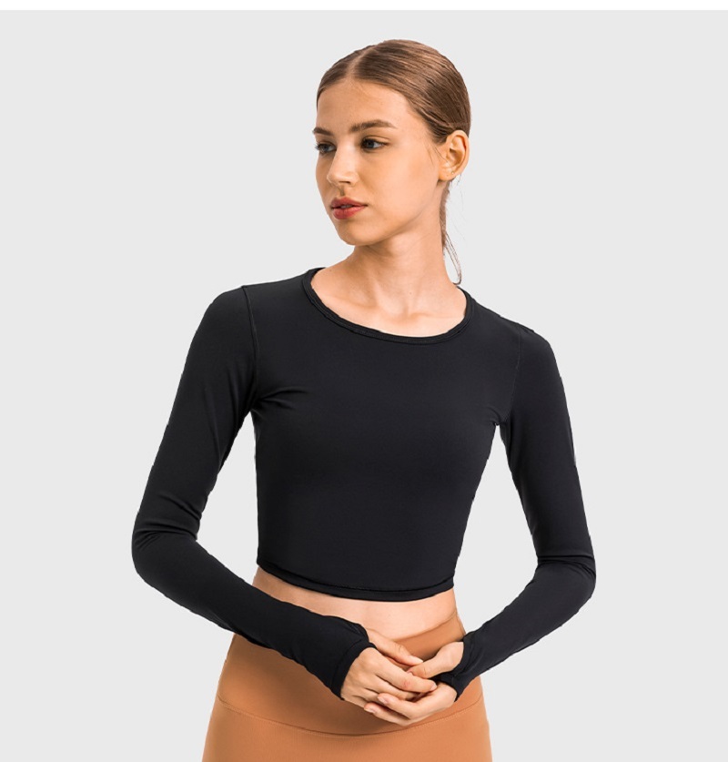 Women's Long Sleeve Crop Workout Tops