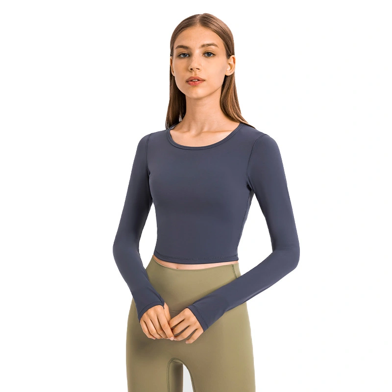 Women's Long Sleeve Crop Workout Tops