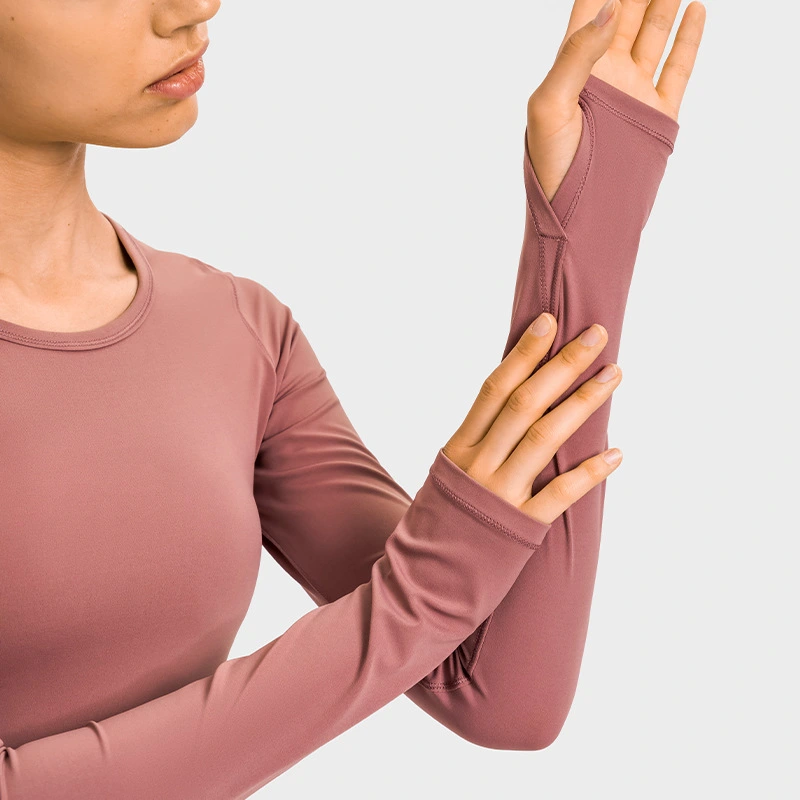 Women's Long Sleeve Crop Workout Tops