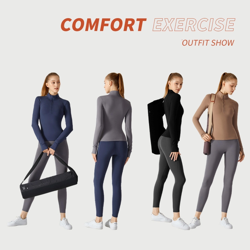 Workout Jackets For Women Athletic Zip Pullover Top With Thumb Holes