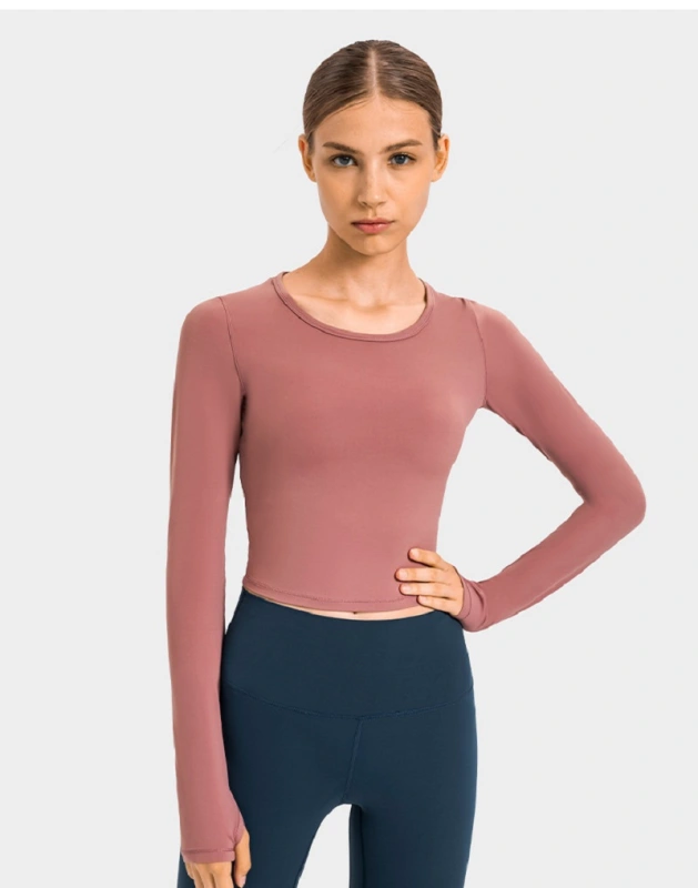 Women's Long Sleeve Crop Workout Tops