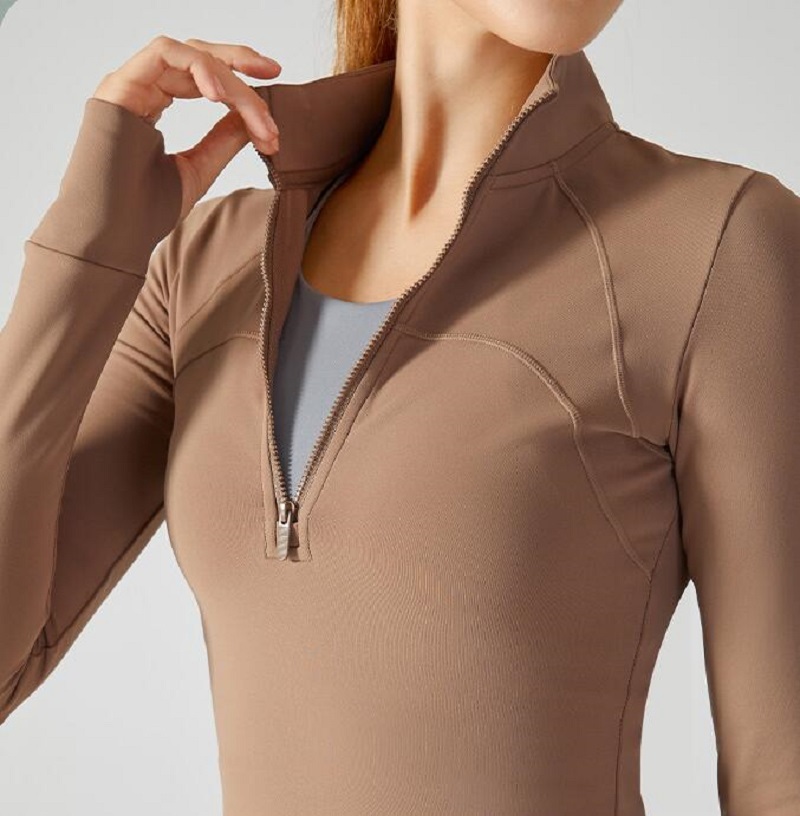 Workout Jackets For Women Athletic Zip Pullover Top With Thumb Holes