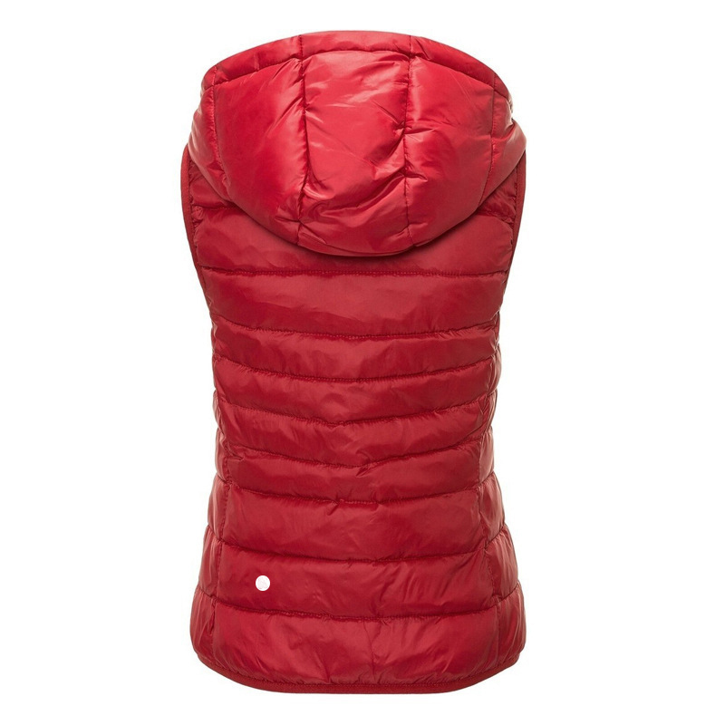 Women's Puffer Vest Lightweight Hooded Slim Fit Running