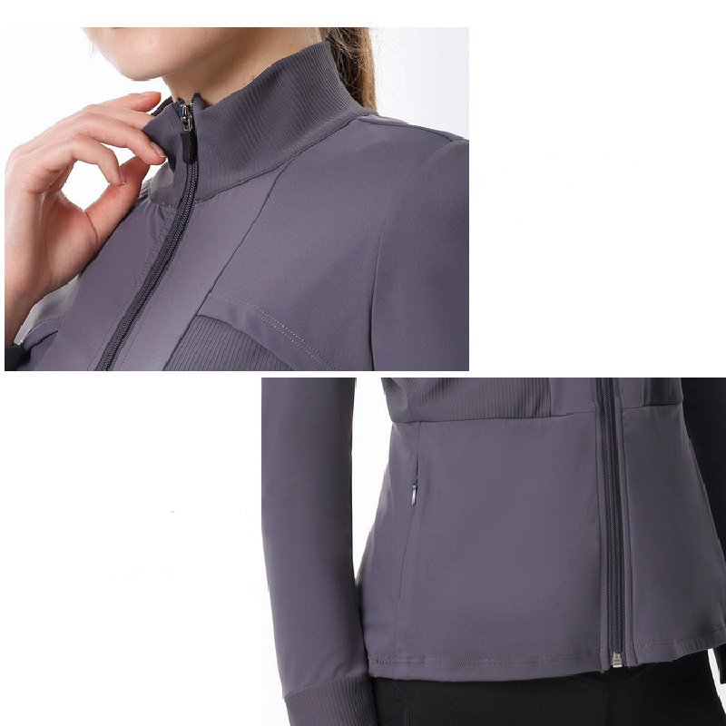 Women Zip up Athletic Running Jacket Lightweight Workout Yoga