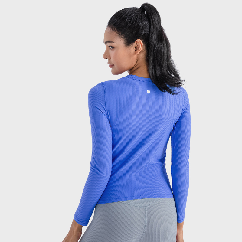 Workout Long Sleeve Shirts for Women Athletic Crewneck Yoga Casual Tops Plain T-Shirt