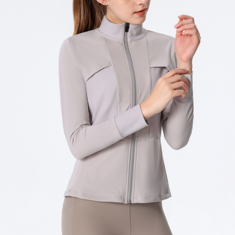 Women Zip up Athletic Running Jacket Lightweight Workout Yoga