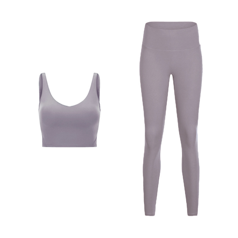 Women Workout Sets 2 Pieces Suits High Waisted Yoga Leggings with Stretch Sports Bra Gym Tracksuits Active Set