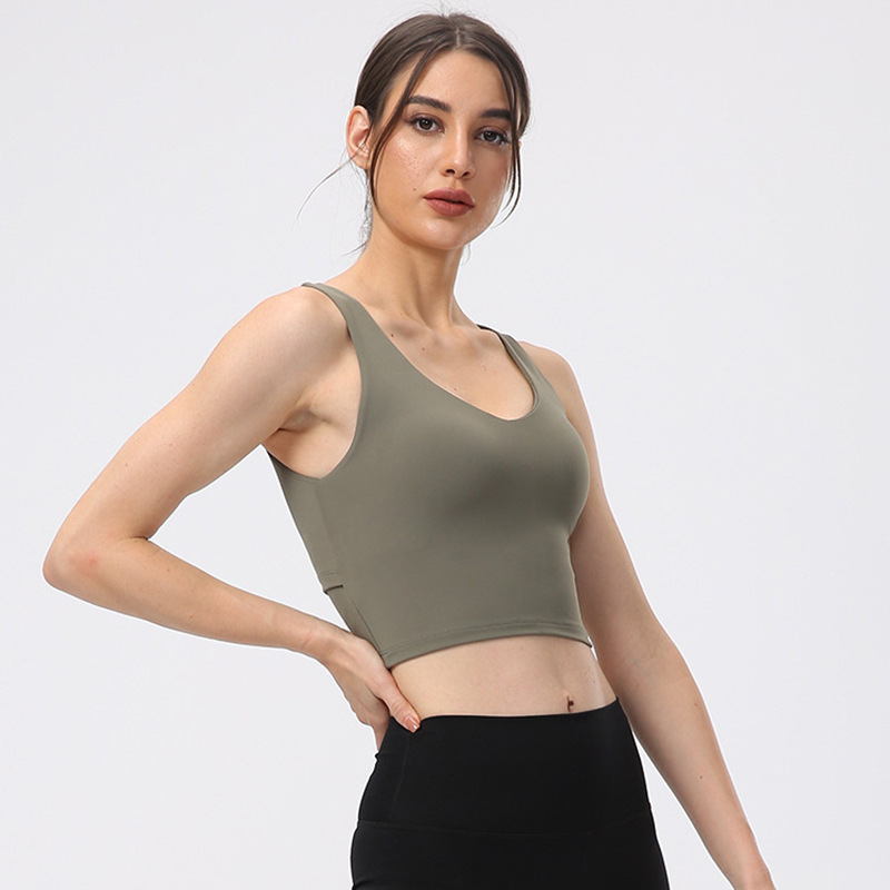 Womens' Racerback Workout Tank Tops with Built in Bra Sleeveless Slim Fit