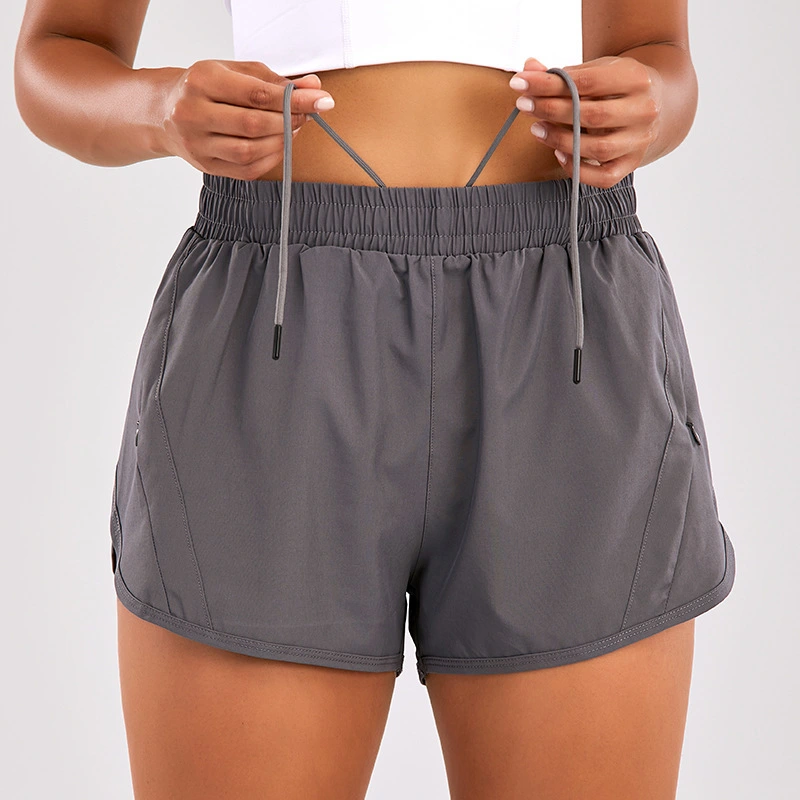 Womens 4" Running Shorts Quick Dry Athletic Active Hiking Shorts High Waisted Workout Shorts with Liner