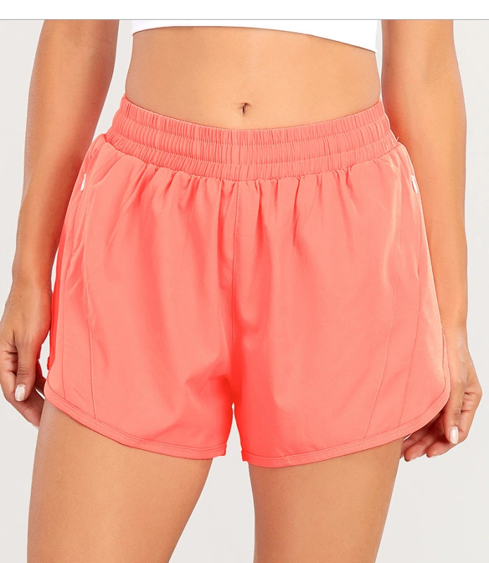 Womens 4" Running Shorts Quick Dry Athletic Active Hiking Shorts High Waisted Workout Shorts with Liner