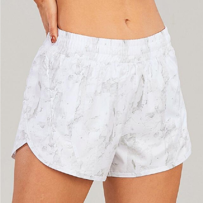 Women's Running Shorts with Zip Pockets High Waisted Athletic Workout Gym Shorts for Women with Liner