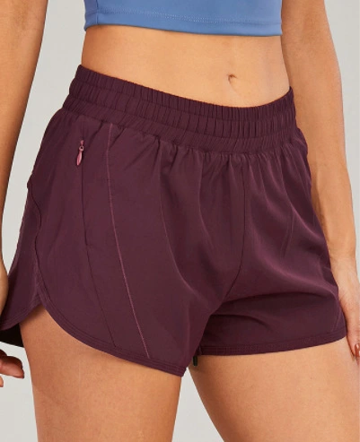 Womens 4" Running Shorts Quick Dry Athletic Active Hiking Shorts High Waisted Workout Shorts with Liner