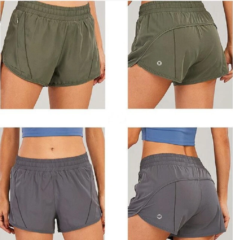 Womens 4" Running Shorts Quick Dry Athletic Active Hiking Shorts High Waisted Workout Shorts with Liner
