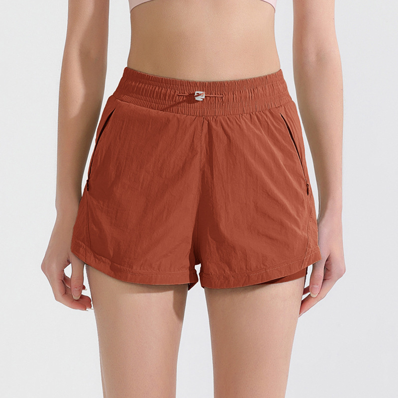 Women's Workout Running Shorts 2 in 1 Spandex High Waisted 3" Athletic Shorts with Liner Pockets
