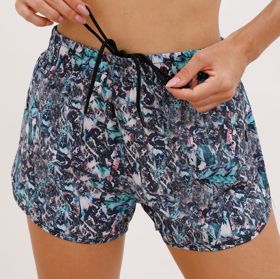 Women's Running Shorts with Zip Pockets High Waisted Athletic Workout Gym Shorts for Women with Liner
