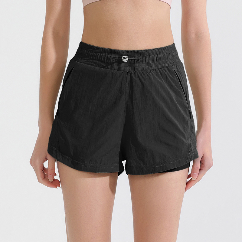 Women's Workout Running Shorts 2 in 1 Spandex High Waisted 3" Athletic Shorts with Liner Pockets