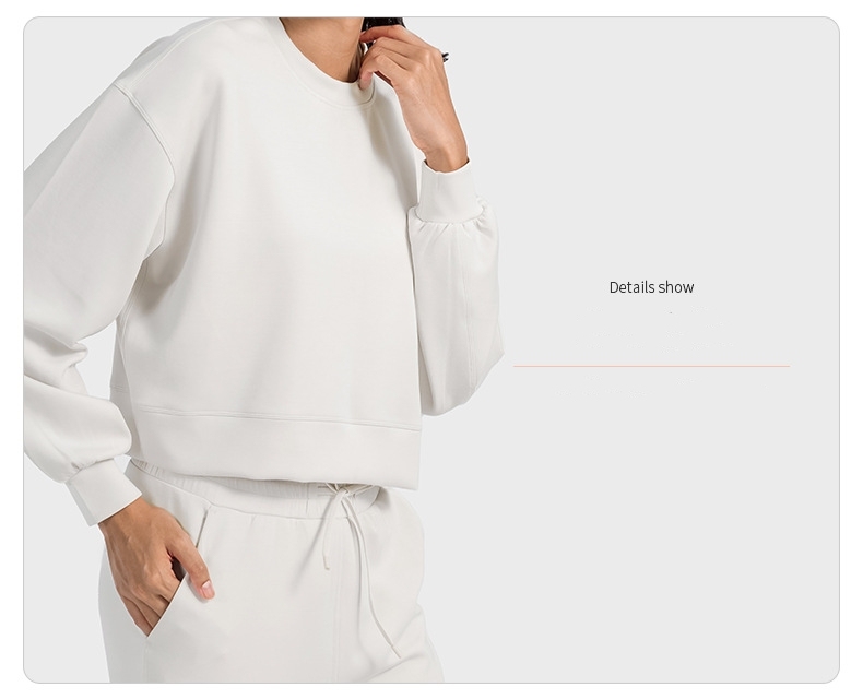 Womens Long Sleeve Sweatshirt Casual Crewneck Cute Pullover Tops Lightweight Sweatshirt with Pocket