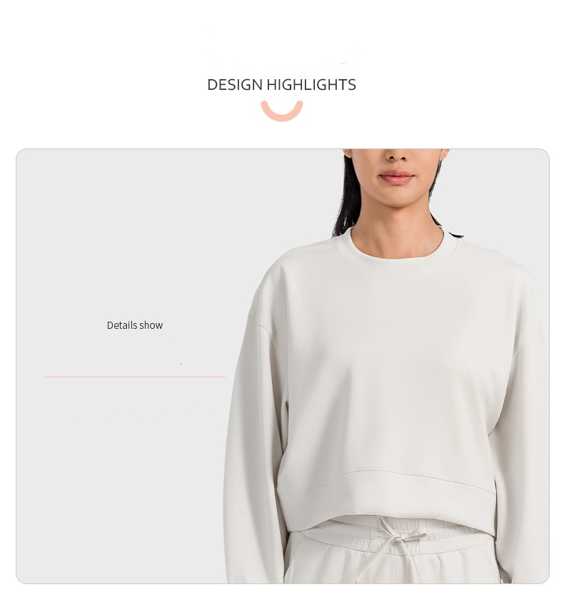 Womens Long Sleeve Sweatshirt Casual Crewneck Cute Pullover Tops Lightweight Sweatshirt with Pocket