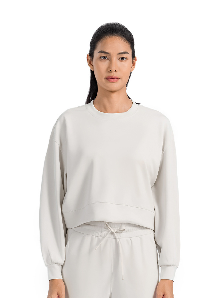 Womens Long Sleeve Sweatshirt Casual Crewneck Cute Pullover Tops Lightweight Sweatshirt with Pocket