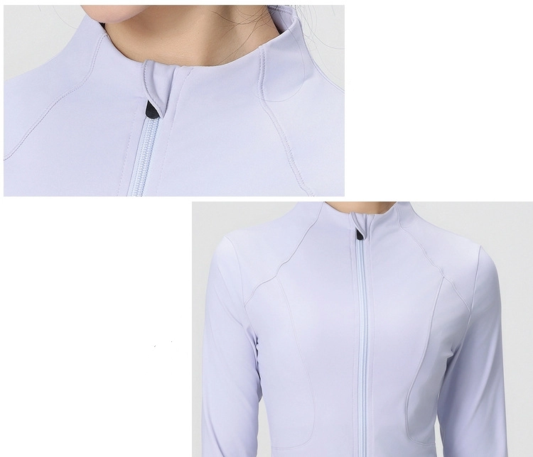 Women's Slim Fit yoga Full Zip Athletic Running Sports Workout Jacket with Pockets