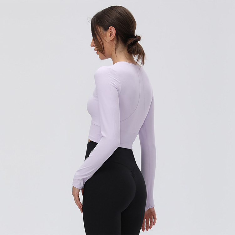 Women’s Workout Long Sleeve Yoga Basic Tee Shirt Casual Round Neck Slim Athletic Running Solid T-Shirt Top