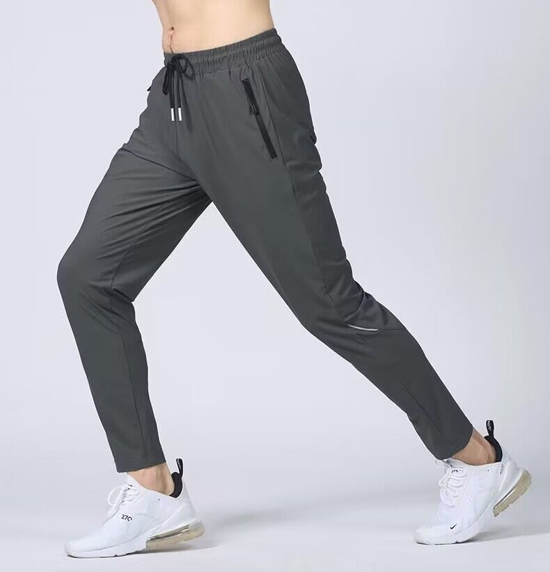 Mens Sweatpants with Zipper Pockets Open Bottom Athletic Pants for Workout,Running,Training,Jogging,Gym