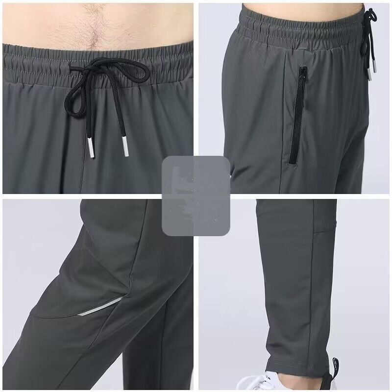 Mens Sweatpants with Zipper Pockets Open Bottom Athletic Pants for Workout,Running,Training,Jogging,Gym