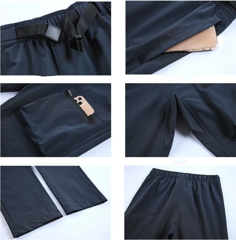 Men's Heavyweight Fleece Cargo Sweatpants Stretch Elastic Waist Trousers Drawstring Loose Fit Joggers with Pockets